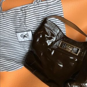 Luxury Item! Authentic Patent Leather Anya Hindmarch Tote & Handbag Protector